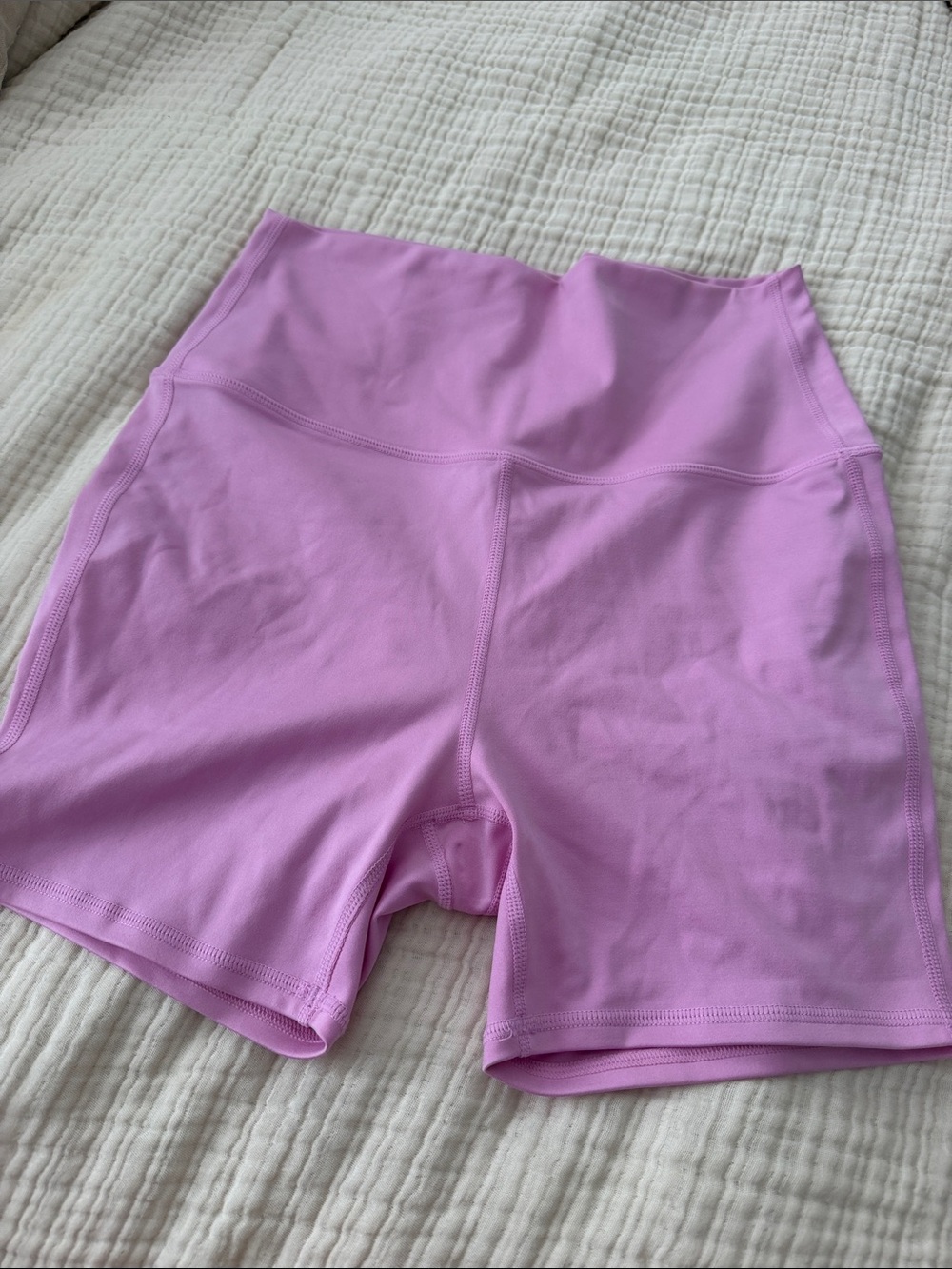 Frankie's Bikinis Lavender High-Rise Bike Shorts